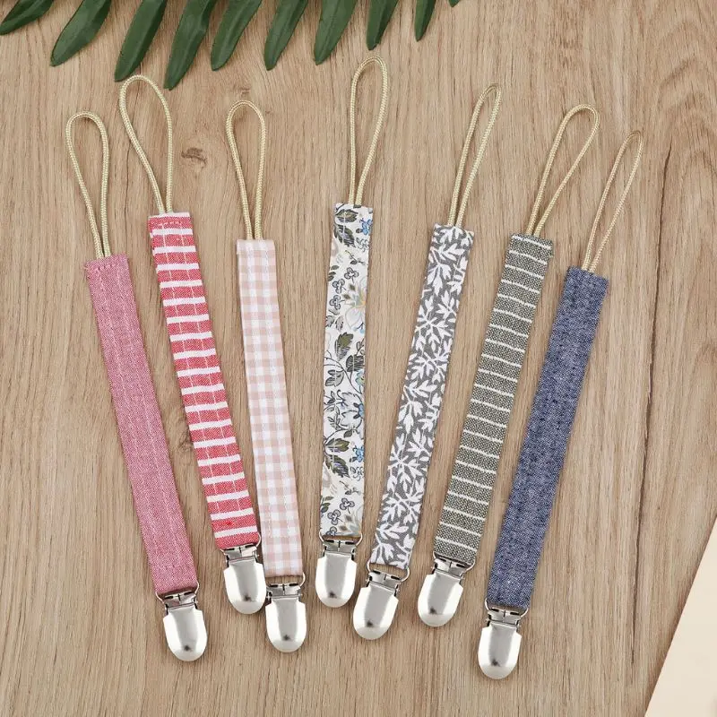 Pacifier Chain Strap Teether Nipple Holder Soother Belt Cotton Linen Baby Pacifier Chain Clip Newborn Toddler Dummy Nursing Care