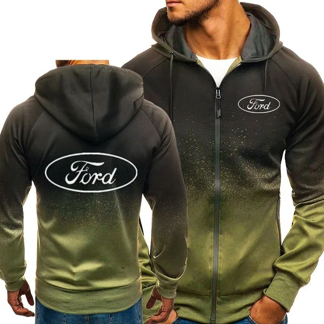 Унисекс модные куртки для Ford логотип толстовки на молнии наружная Толстовка 3D спортивная одежда с плавным переходом цветов Ford молния кардиган пальто g