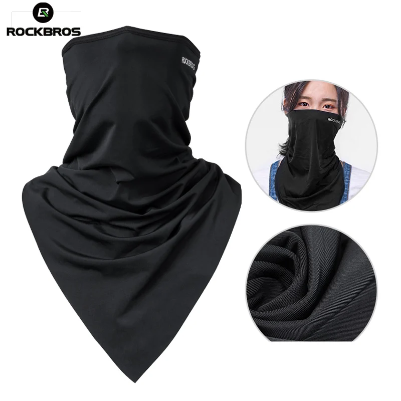 ROCKBROS велосипедная маска для лица треугольная бандана ледяная Ткань спортивный