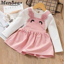 Menoea/одежда для малышей; Новинка года; комплект одежды для маленьких девочек в школьном стиле; Детский костюм для девочек; весенняя одежда с милым котиком