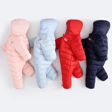 CYSINCOS/зимняя верхняя одежда; комбинезоны; комбинезон для мальчиков; коллекция года; зимняя одежда с капюшоном для новорожденных; одежда из полиэстера для младенцев; одежда для альпинизма