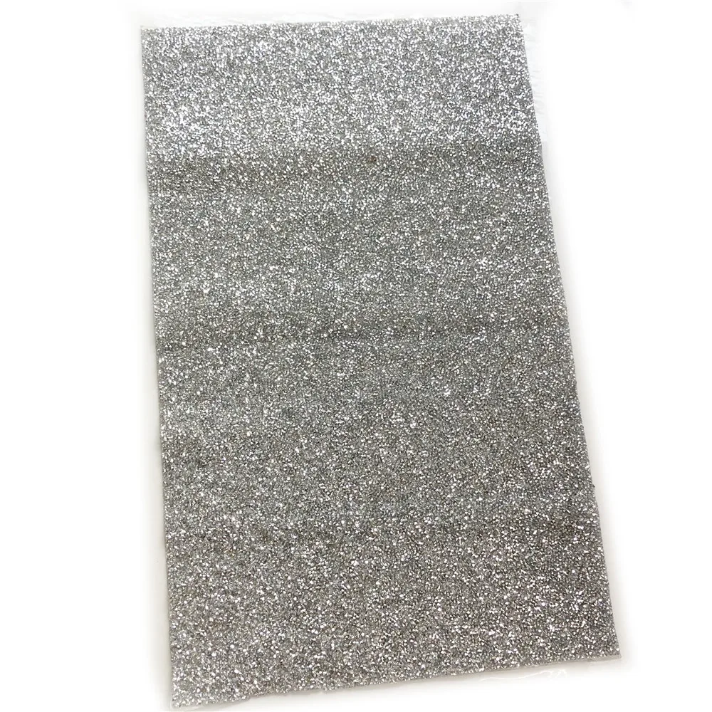 silver color Дизайн 24*40 см стразы на сетчатой основе коврик для стола отделка кристалл лист Стразы Аппликации окантовка патч для платья DIY аксессуары - Цвет: silver color