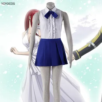 

YOYOCOS Erza Scarlet Cosplay Fairy Tail Cosplay costume Demon Queen Halloween Party Shirt Bow Tie Costonize Halloween Carnival