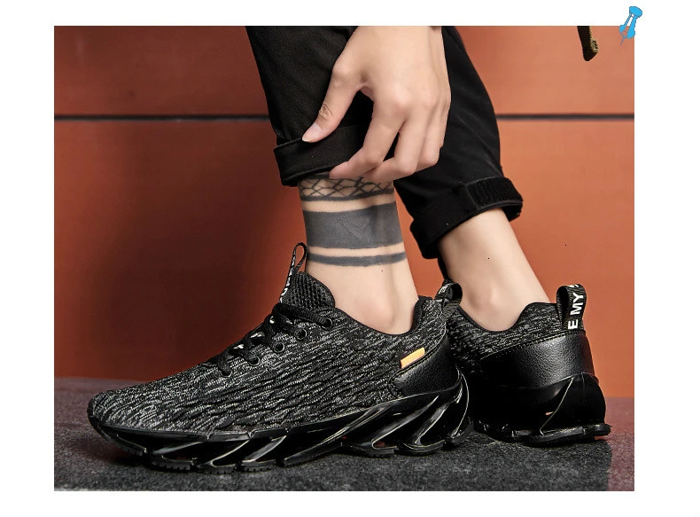 FLARUT/мужские кроссовки; модные сетчатые дышащие кроссовки с лезвием; нескользящие удобные спортивные кроссовки с амортизатором; мужская обувь