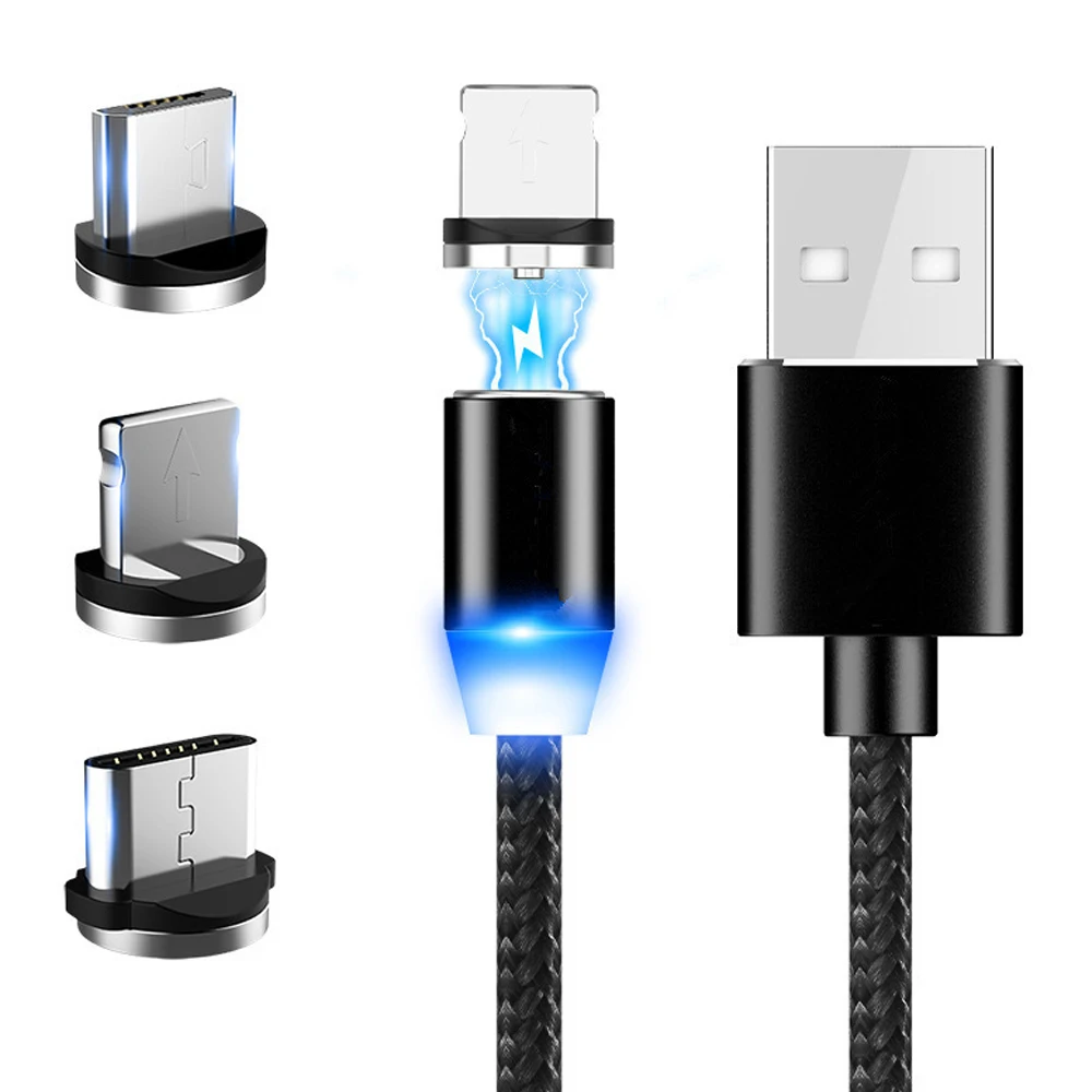 Магнитный кабель 3 в 1 USB Мобильный телефон для быстрой зарядки и передачи данных 2