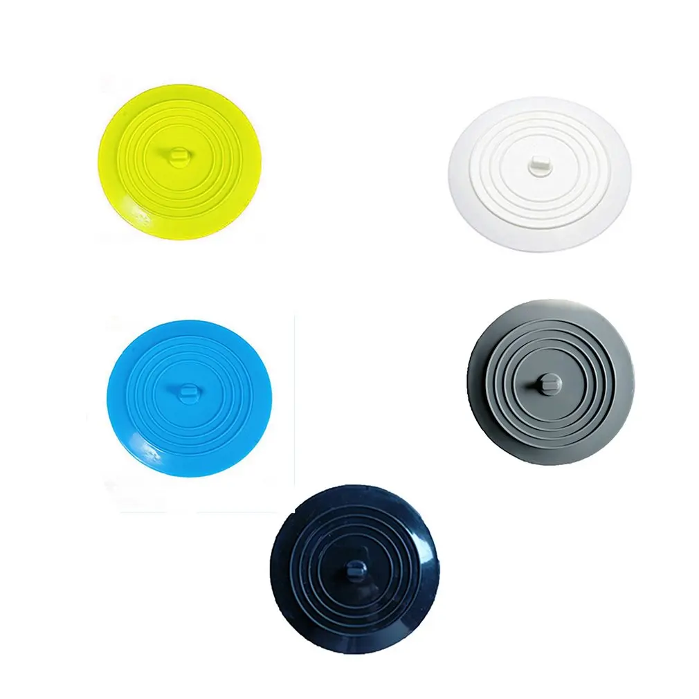 Leakage-proof Water Stopper Basin Sink Hair Catcher Round Silicone Flat Cover Kitchen Drain Plug Universal