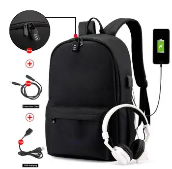 

Canvas Luminous Waterproof Anti-theft Laptop DJ Backpack for Teenager Boys Girls Student School Backpack Men Women bag