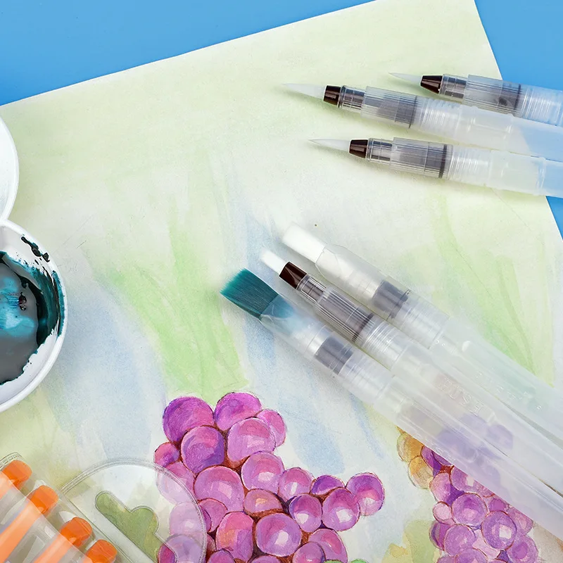 1/3/6 PCS Water Color Brush Refillable Pen Watercolor Brush Color For for Painting Calligraph Drawing Art Supply - Image 4