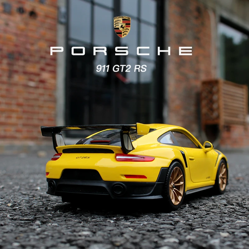 Maisto 1:24 Porsche 911GT2RS Roadster имитация сплава Модель автомобиля Моделирование Украшение автомобиля коллекция Подарочная игрушка