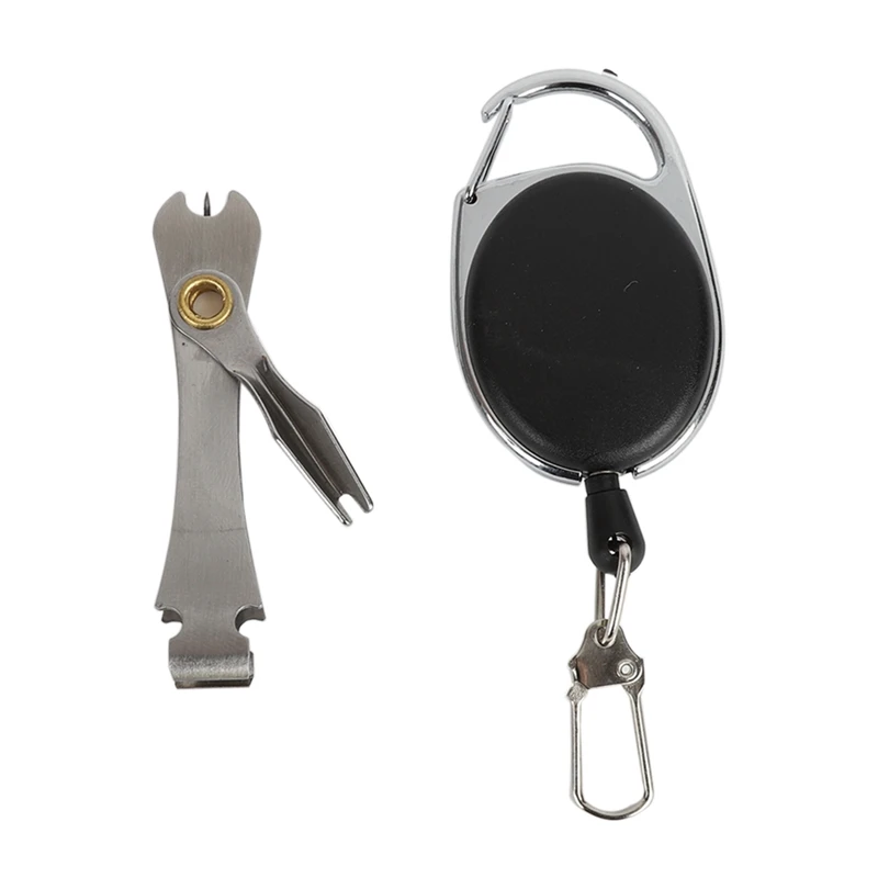 

FishinG 3-in-1 Equipment Fishing Cutter Knot Tying Tool Nail Knotter Line Cutter Outdoor Multi-tool Retractable Keychain Tools*