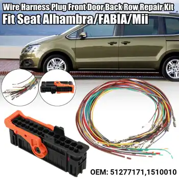 

1 Set 51277171 1510010 Wire Harness Plug Front Door Back Row Repair Kit Fit Seat For Alhambra FABIA Mii