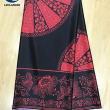 LIULANZHI африканская шелковая восковая ткань последние принты Атласная Ткань 5 ярдов нигерийская атласная ткань для одежды ML8X