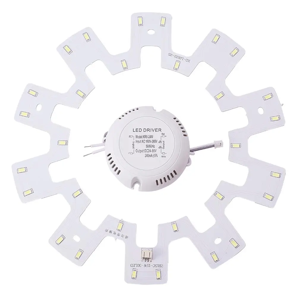 

1 Pcs 5730 SMD LED Panel Circle Aluminum Board Ceiling Light 15W Pure White 6500K/Warm White 3000K Dia 200mm Circular Lamp Board