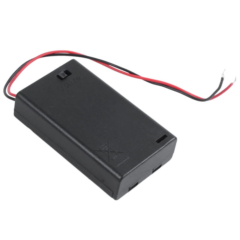 

5 Pcs Rectangle Double Wire 3x1.5V AAA Battery Cases Holders w Cover