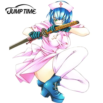 

JumpTime 13cm x10.1cm Car Stickers Accessories Ikkitousen Ryomou Shimei 3D Anime Japanese Sexy Warrior Vinyl Car Stickers Decals
