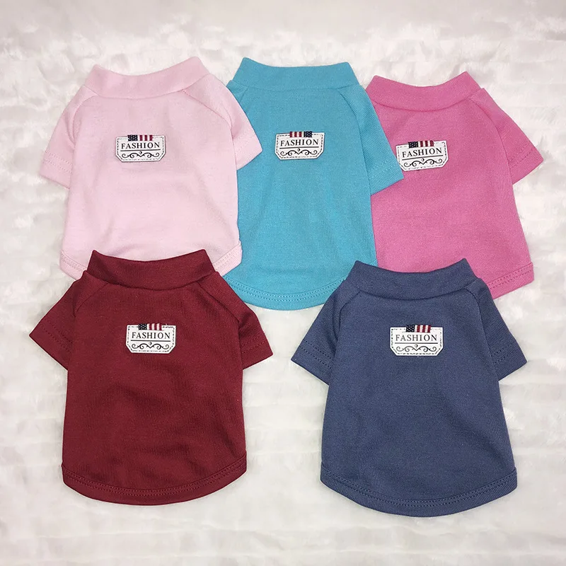 New Top Quality Pets Dog Clothes T-shirt Cotton Winter for Teddy French Bulldog Dachshund Small Puppy Dogs Cat Clothing |