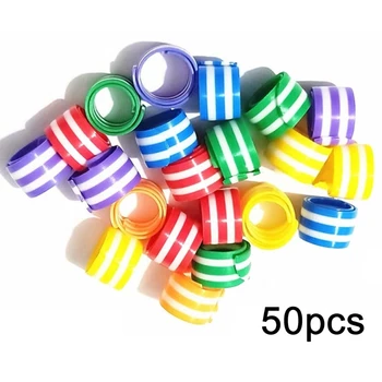 

50 Pcs Colorful Bird Foot Ring Species Identify Dove Bands Training Rings Pet