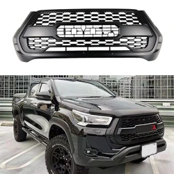 Hilux Revo – calandre de remplacement noire pour pare choc avant, accessoires de ramassage led, en ABS de haute qualité, 2021 + 