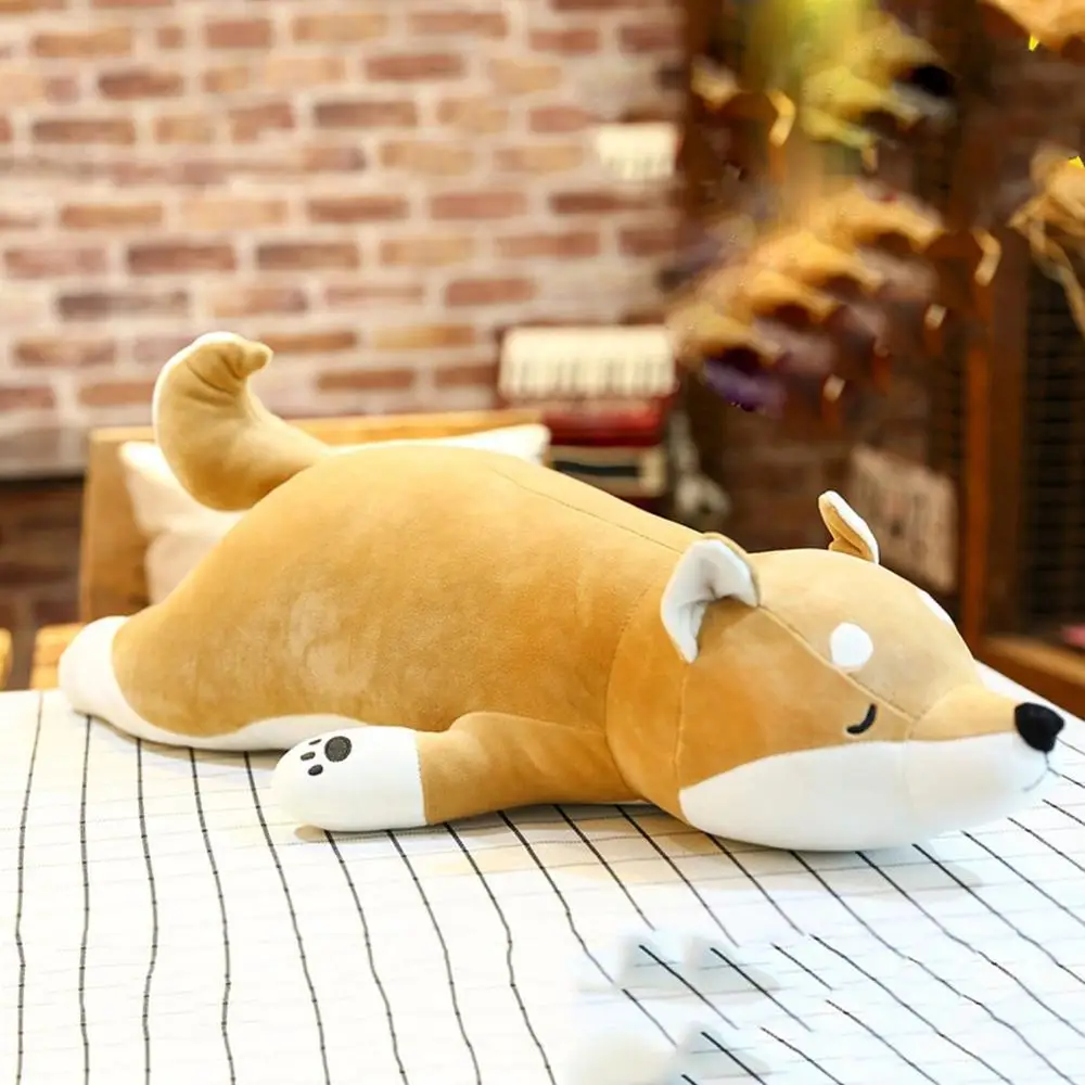 Cotton Lying Plush Stuffed Dog Large Toy Shiba Inu Dog Doll Duvet Doll Lovely Animal Children Birthday Gift Corgi Plush Pillow