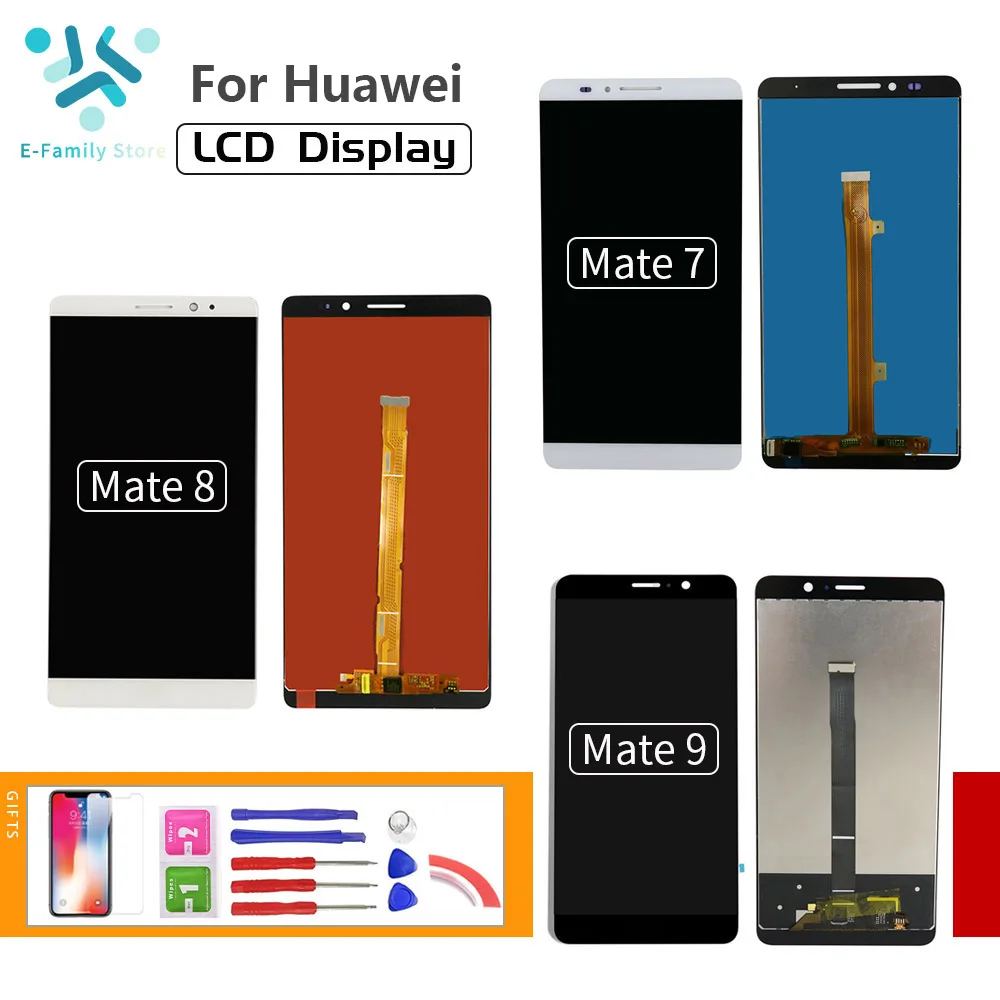 E family для HUAWEI mate 7/mate 8 ЖК дисплей сенсорный экран дигитайзер 9 в сборе Замена|Экраны