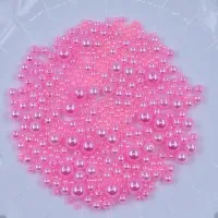 Pink 3-10 мм мульти размер опция около 20 г/лот случайная смесь цветов без отверстий жемчуг Круглые бусины для DIY ремесло украшение для альбома - Цвет: Pink