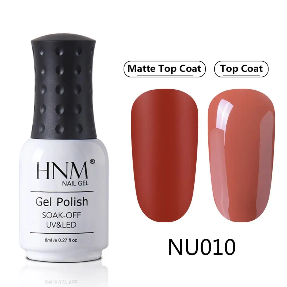 HNM розовый матовый эффект гель лак для ногтей нужно матовое верхнее покрытие Базовый Топ Полупостоянный УФ светодиодный гибридные Лаки гель лак - Цвет: NU010