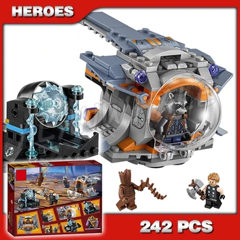 

242pcs Super Heroes Avengers Thors Weapon Quest Rocket Groot 10835 Model Building Blocks Toys Bricks Compatible with Lago