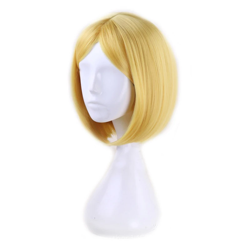 

Land of the Lustrous Anime Houseki No Kuni Cosplay Yellow Diamond Short Straight Lemon Heat-resistant Fiber Hair Wigs