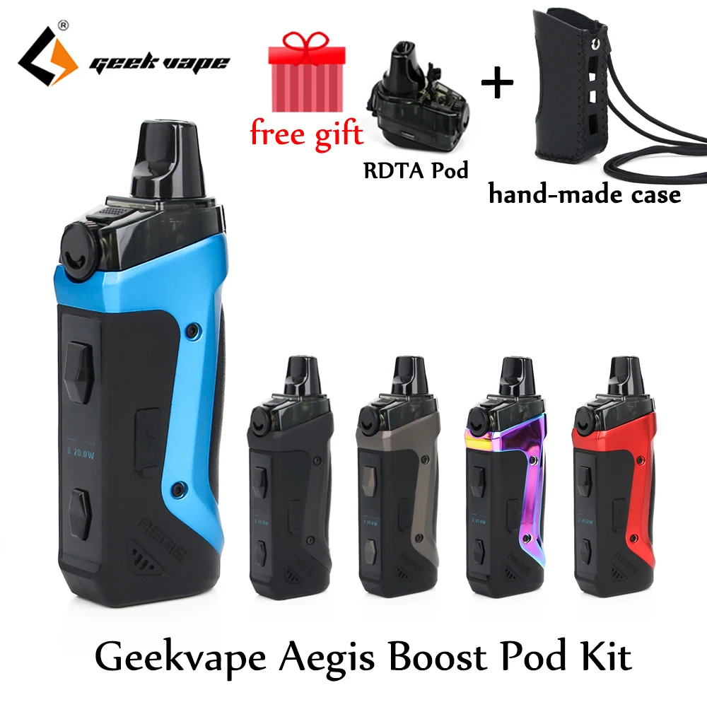 

Geekvape Aegis Boost Mod Pod kit with 1500mah built-in battery & 3ML Pod E cig Pod System MTL DTL Vape kit vs Vinci