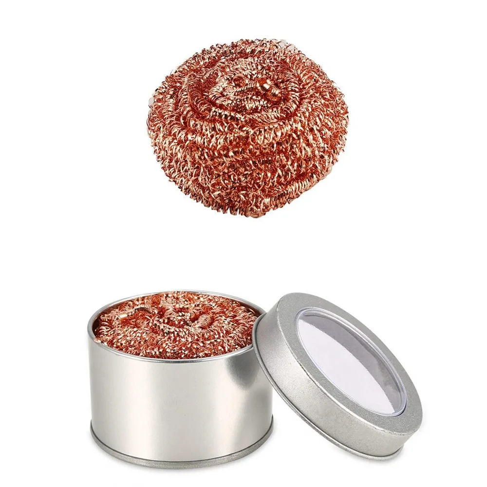 Soldering Iron Tip Cleaner Metal Wire Welding Desoldering Soldering Solder Iron Tip Dross Cleaner Cleaning Steel Ball Mesh Filter Tin Remove