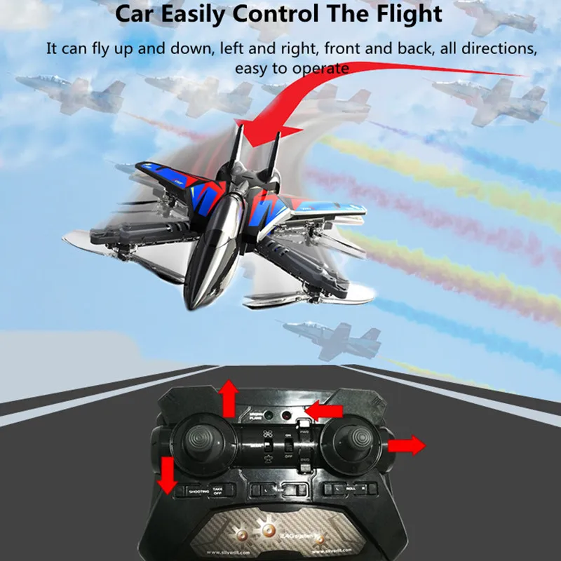 2.4G Electric RC Plane Toy High Simulation Fixed Wing Fighter Aricraft Anti-Crash Dual Plane Body Aircraft Kid Boy RC Toy Gift 3
