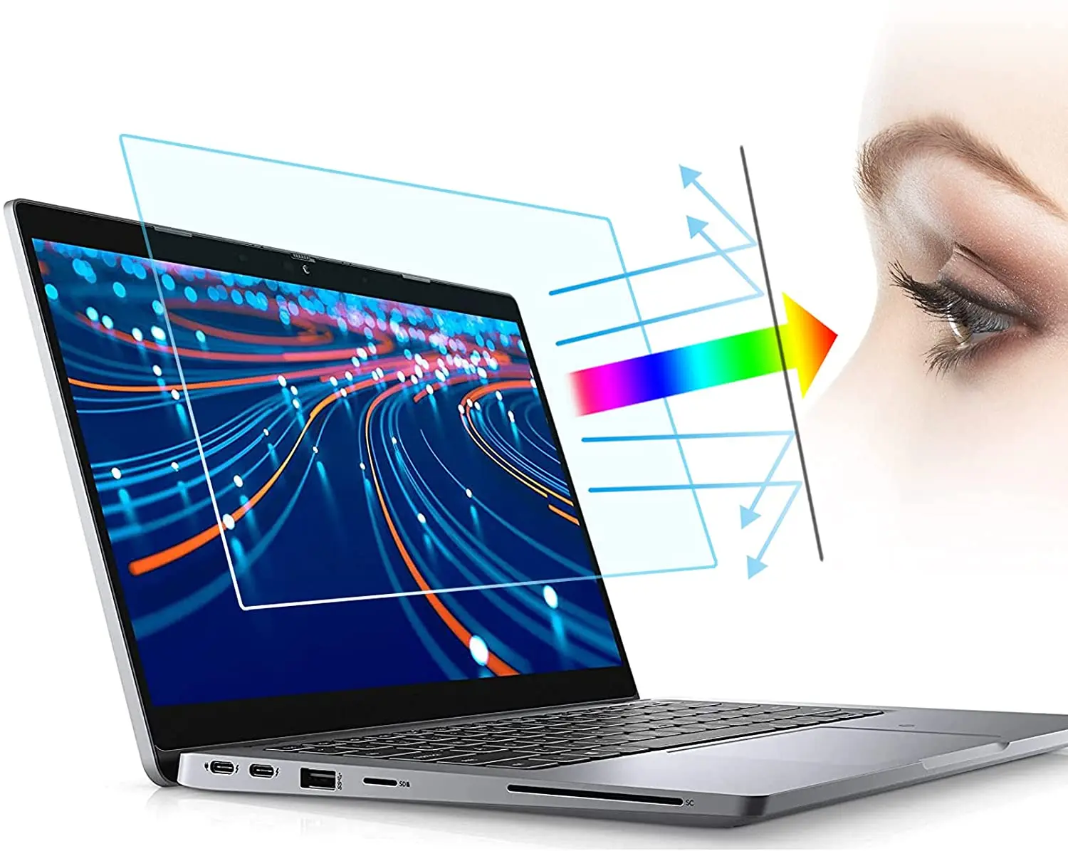 2X Anti Blue-Ray 13.3 "Cover Protettiva Per Schermo Per Asus Zenbook Ux331Ua Ux331Uo Ux331Un 13.3"