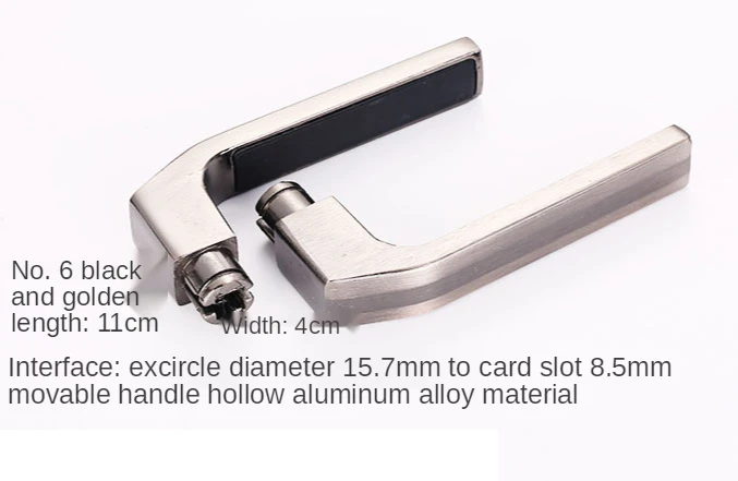 Universal porta lock handle, aço inoxidável botão,