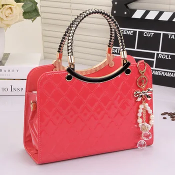 

2019 New Fashion Designer PU Leather Tote Shoulder Bag Handbag Ladies Messenger Chain Bag