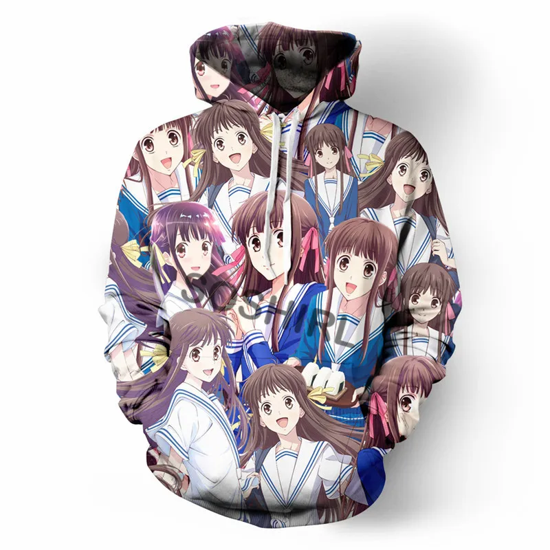 SOSHIRL Kawaii Anime Girls Hoodies Hipster Harajuku Hoody Unisex Couple