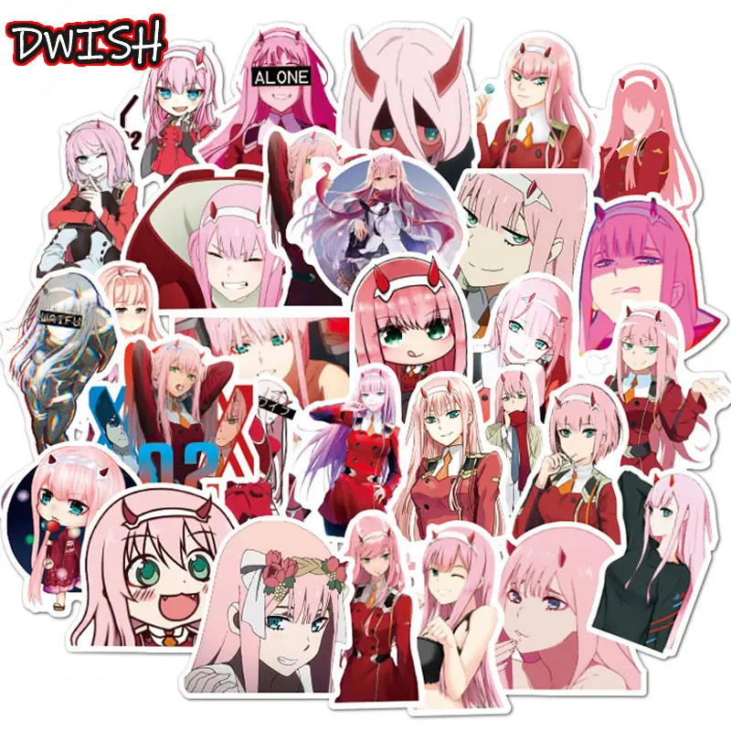 10/30/50pcs/Pack Anime Darling in the Franxx ZERO TWO Stickers Laptop Luggage Skateboard Guitar Waterproof PVC Vsco Sticker Kids | Игрушки и