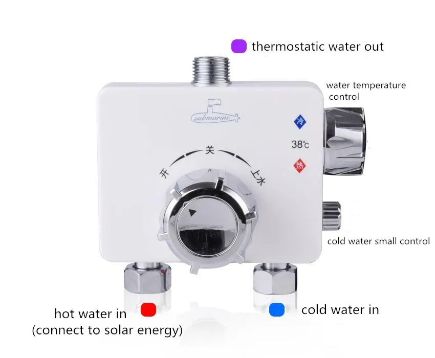 Válvula termostática fácil controle aquecedor solar de