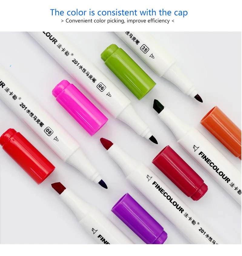 Marcadores da Arte Marcadores para a Animação Finecolour 36 Cores Brush Pen Grupo Dupla Headed Esboço Colorido Water-based Mangá Ef201 12 - 24 9 Esboço Colorido Water-based marcadores Para A Animação Mangá