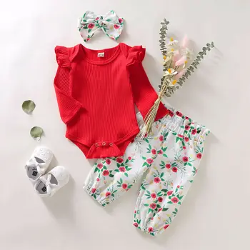 

Emmababy Toddler Infant Baby Girls Tops Long Sleeve Sweater+Floral Pants/Trousers 3PCS Outfits Set Clothes Autumn
