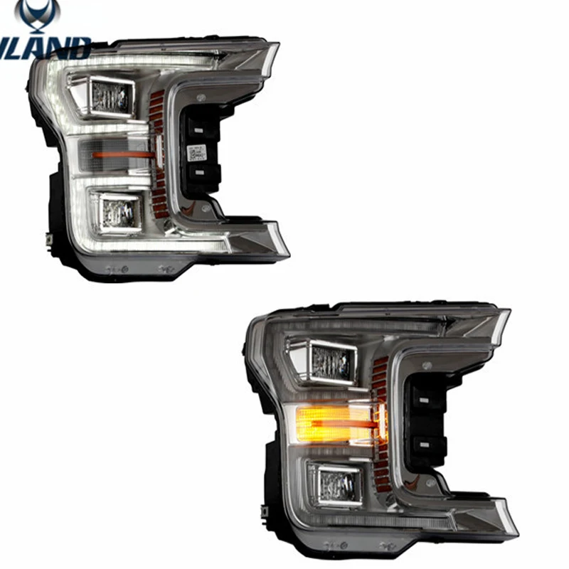 Car Full LED Headlights for Ford F150 Head Lamp Tail Lights 2015-2018 USA F-150 Raptor Version with Red Signal | Автомобили и