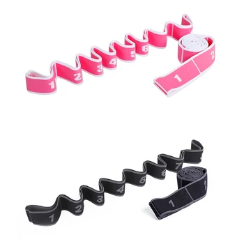 

Best! 8 Loops Latin Dance Stretch Strap Nylon Latex Elastic Band Stretching Tool Tension Rope Gym Fitness Sport Belt Pilates