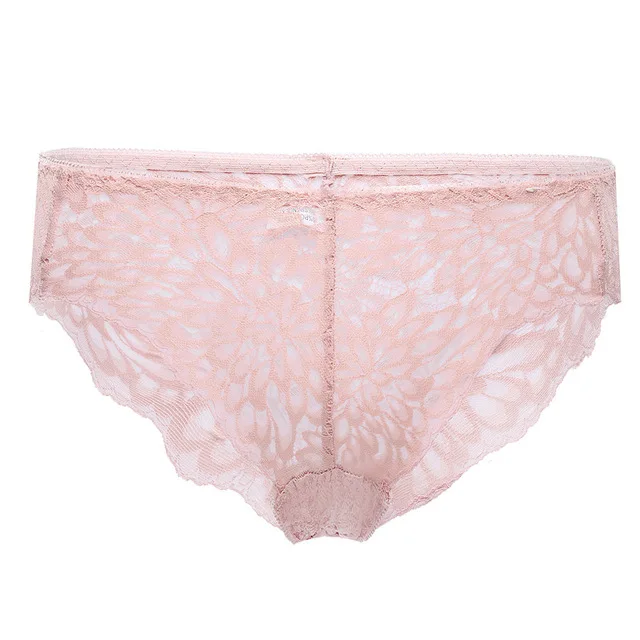 style2 pink 6 цветов сексуальное кружевное белье в цветочек, трусики для женщин, прозрачные Бесшовные дышащие удобные женские трусики со средней посадкой - Цвет: style2 pink