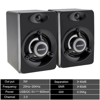 

Portable Music DJ Soundar Computer Speakers for laptop Phone TV USB Subwoofer Deep Bass PC Speaker