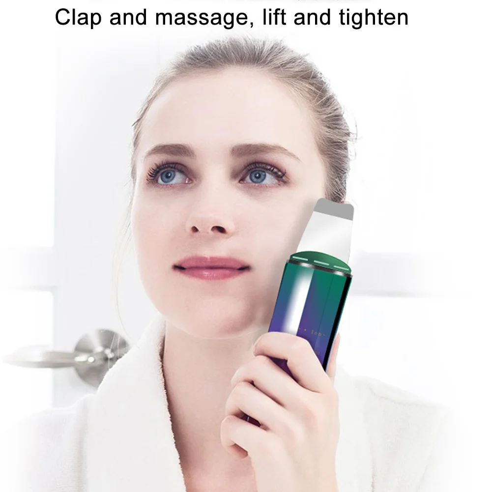 Deep Peeling Skin Scrubber Exfoliating Ultrasonic Blackhead USB Charging Machine Facial Cleaner Reduce Wrinkles Remove Dirt
