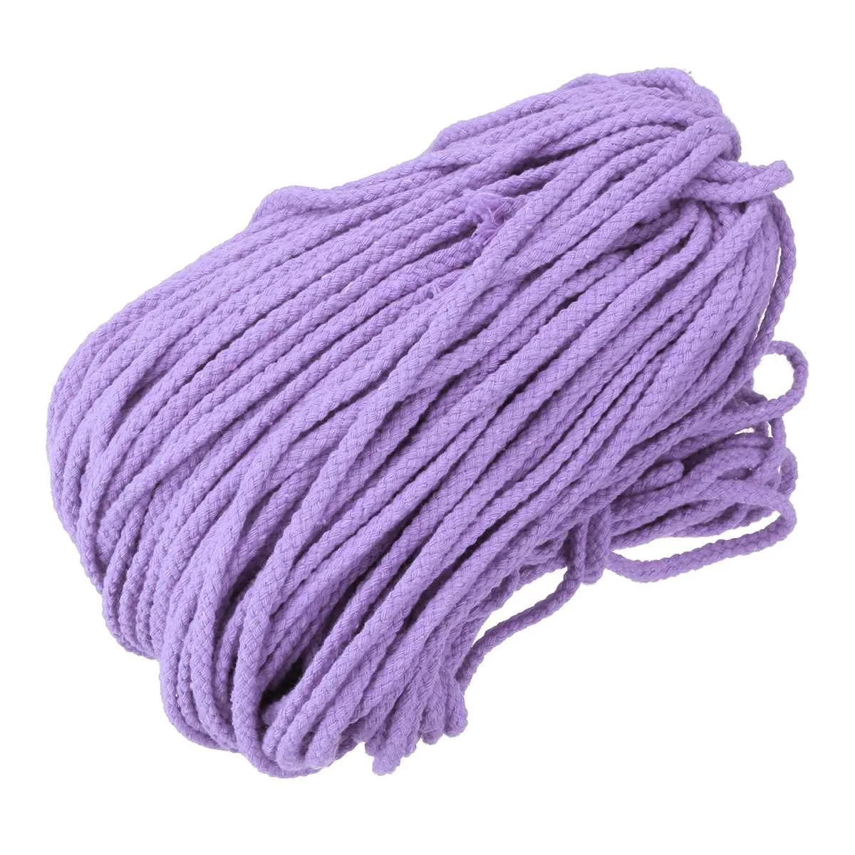 11 Цвет 100 м 5 мм 109 ярдов хлопковая витая веревка макраме шнур поделка рукоделие плетеная нить плетеный провод текстильный Декор для дома - Цвет: Фиолетовый