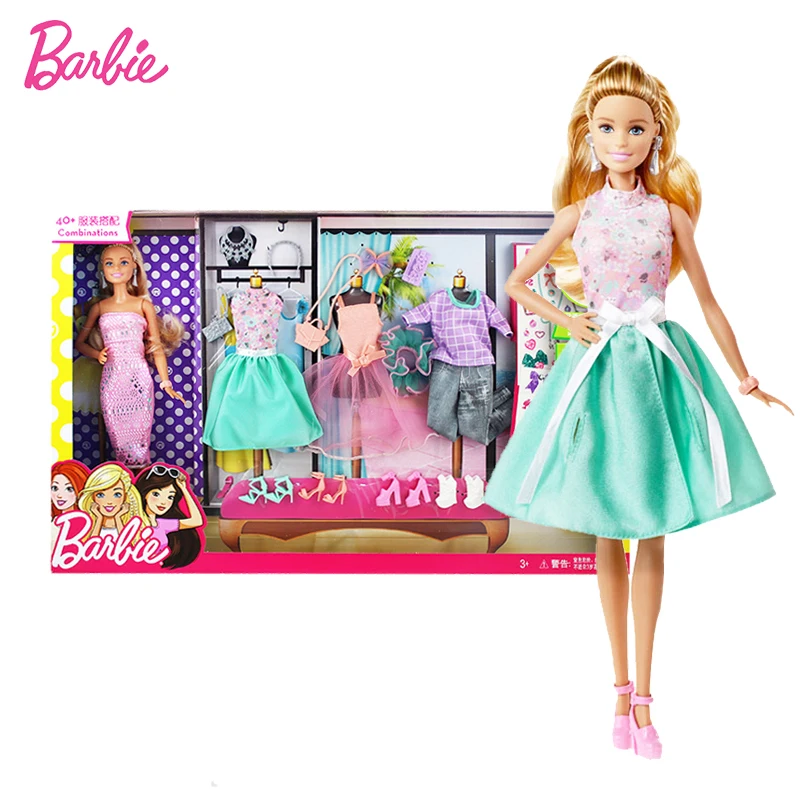 Оригинальная брендовая Кукла Барби игрушки принцесса Дизайнер Мода комбо