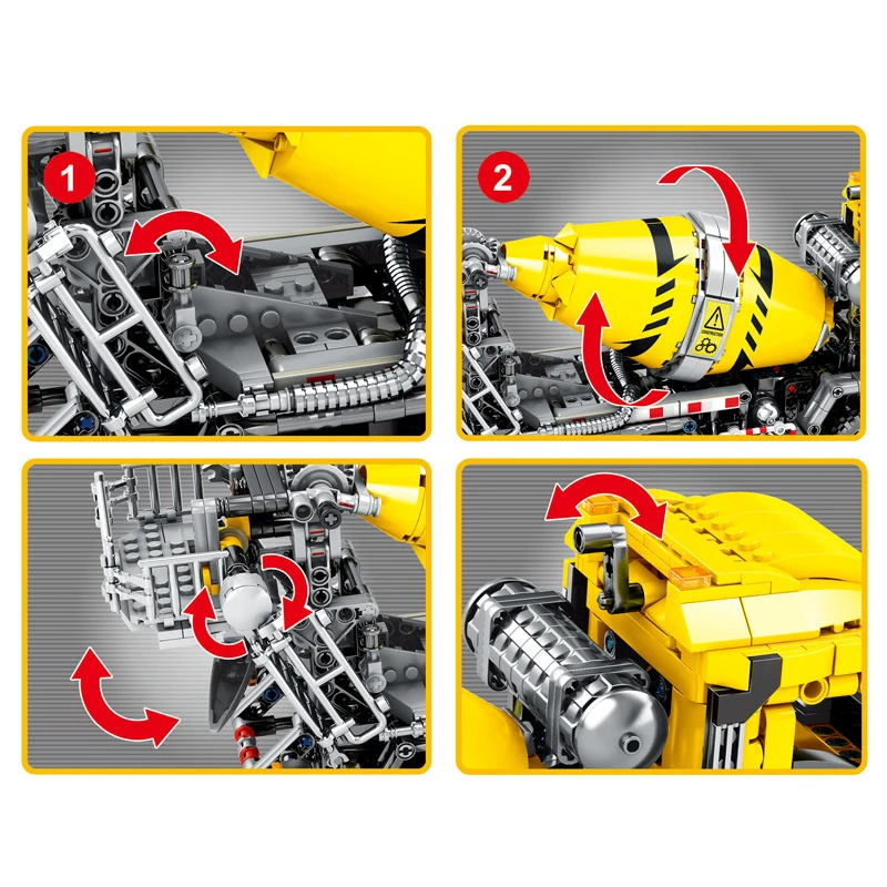 Skup Miasto pojazd betonowóz kompatybilny Legoing technic Kran Bagger budowa Moc inżynieria Model cegły budowlane klocki