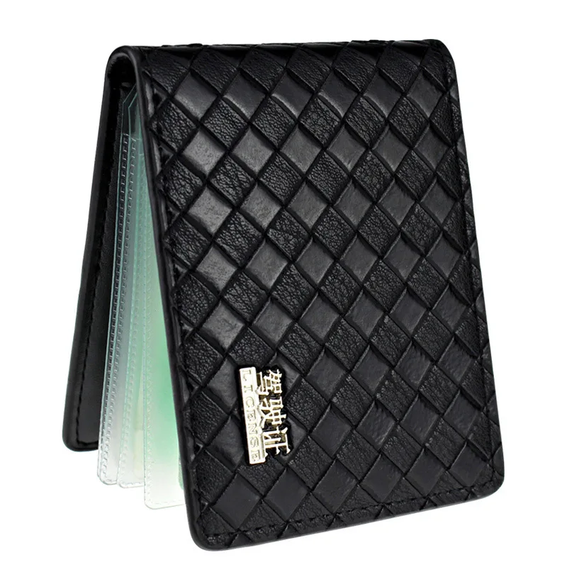 

Car "Driving Licence Case Vehicle Licens Certificate Holder Genuine Leather Weaving Fashion Top Grade Creative "Driving Licence