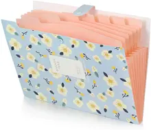 

File folder letter size-floral print file bag with 8 labels
