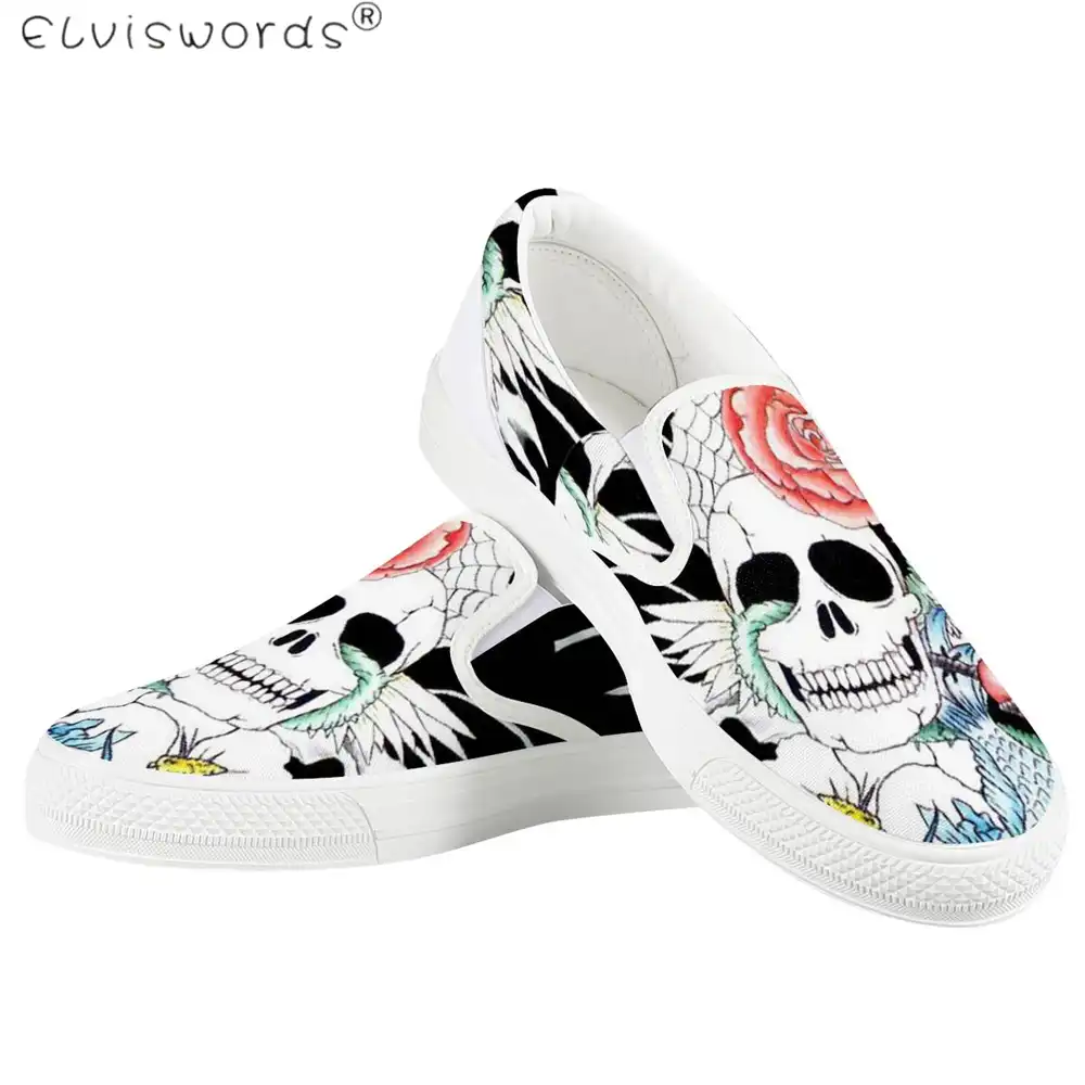 printed slip on shoes
